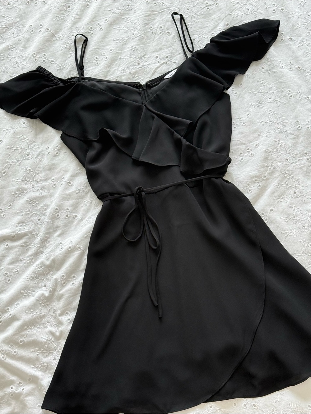 Naked Zebra Black Ruffle Mini Dress - Picture 2 of 5